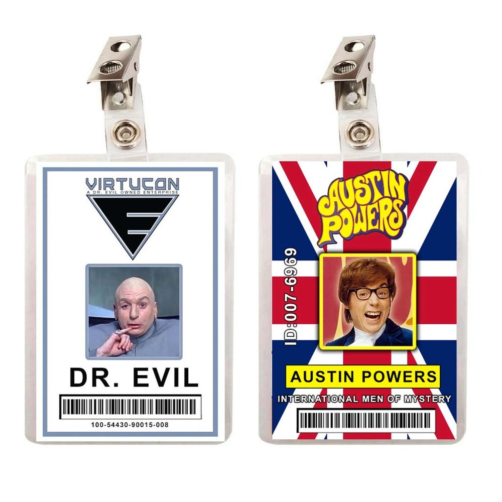 Austin Powers & Dr. Evil Set of 2 ID Badges